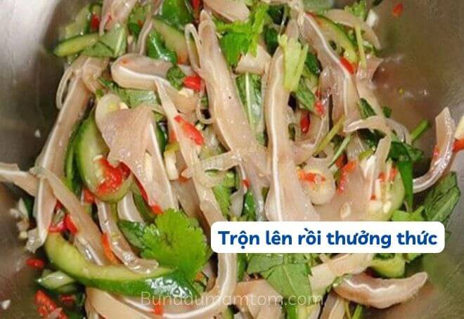 Thành phẩm món gỏi cực kỳ chất lượng