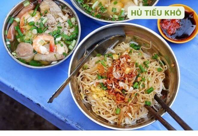 Món hủ tiếu khô có hương vị rất ngon miệng.