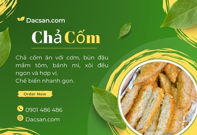 Địa chỉ uy tín bỏ sỉ và lẻ chả cốm ngon tại TP Hồ Chí Minh. Bà con cô bác tham khảo!