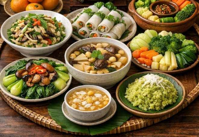 Mâm cỗ chay Cúng Rằm tháng Giêng-8244